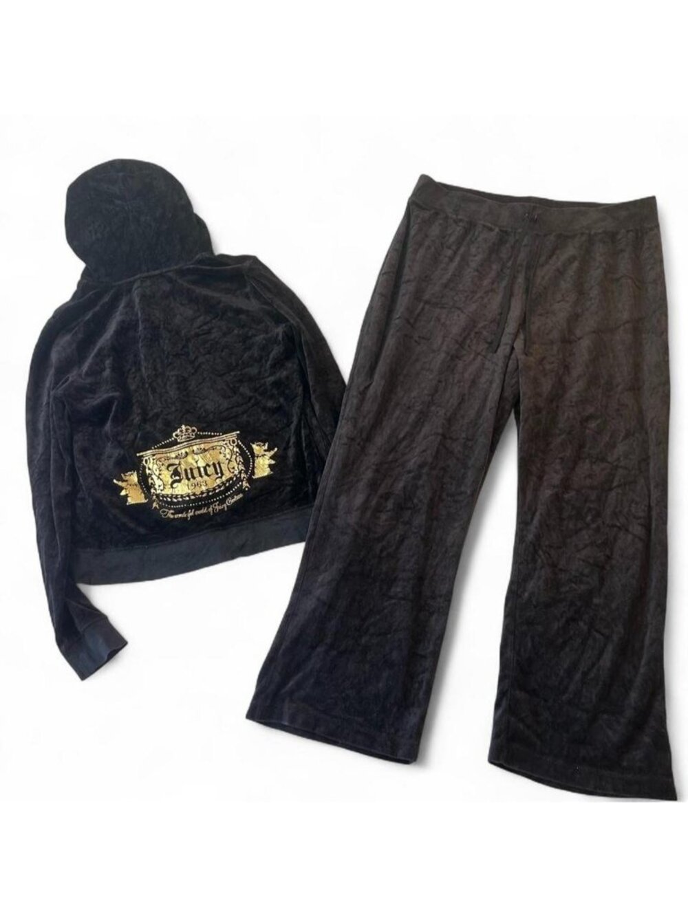 Vintage rare gold and black juicy couture tracksuit set
